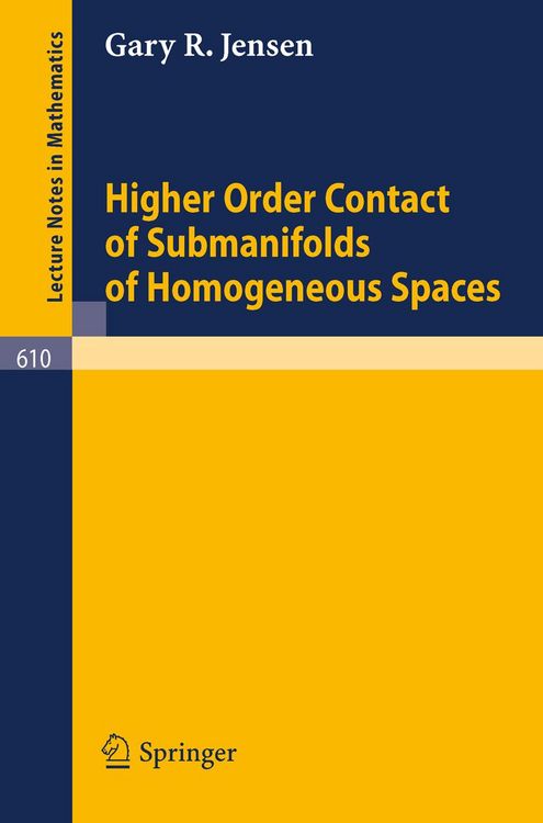 Produktbild: Higher Order Contact of Submanifolds of Homogeneous Spaces