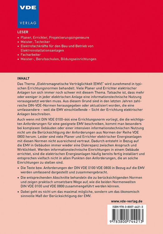 Produktbild: EMV-gerechte Errichtung von Niederspannungsanlagen