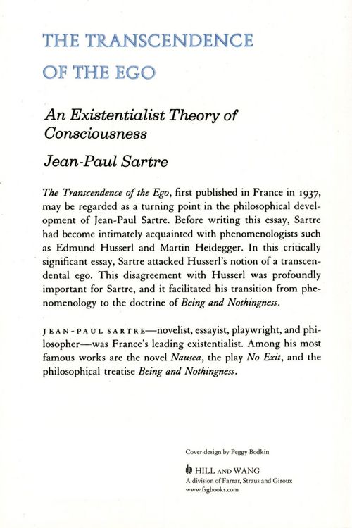 Produktbild: The Transcendence of the Ego