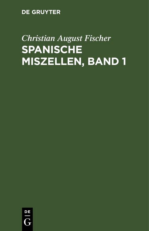 Produktbild: Spanische Miszellen, Band 1