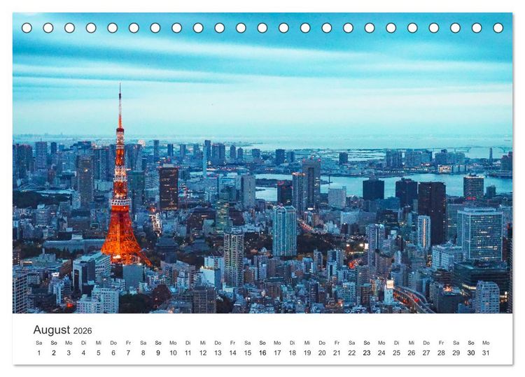 Produktbild: Japan - Land der Kontraste (Tischkalender 2026 DIN A5 quer), CALVENDO Monatskalender