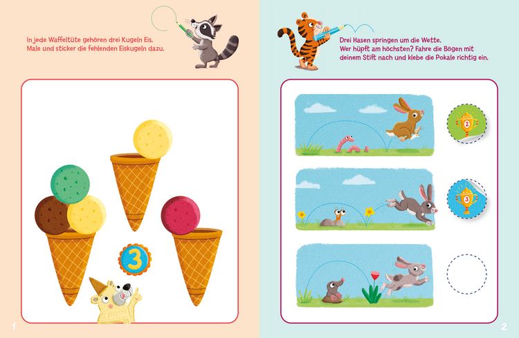 Produktbild: Sticker-R&auml;tsel f&uuml;r Kindergarten-Kids. Erste Zahlen