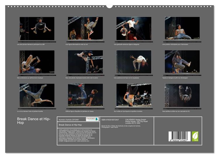 Produktbild: Break Dance et Hip-Hop (Calendrier mural 2026 DIN A2 vertical) calendrier de bureau