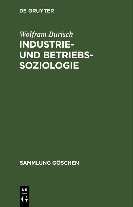 Produktbild: Industrie- und Betriebssoziologie
