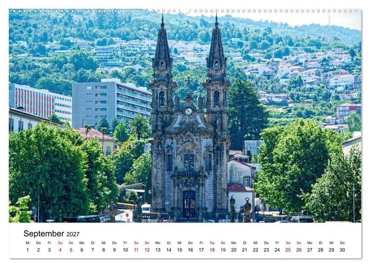 Produktbild: Von Nord nach S&uuml;d - Fahrt &uuml;ber Viseu, Coimbra und Nazar&eacute; (Wandkalender 2027 DIN A2 quer), CALVENDO Monatskalender