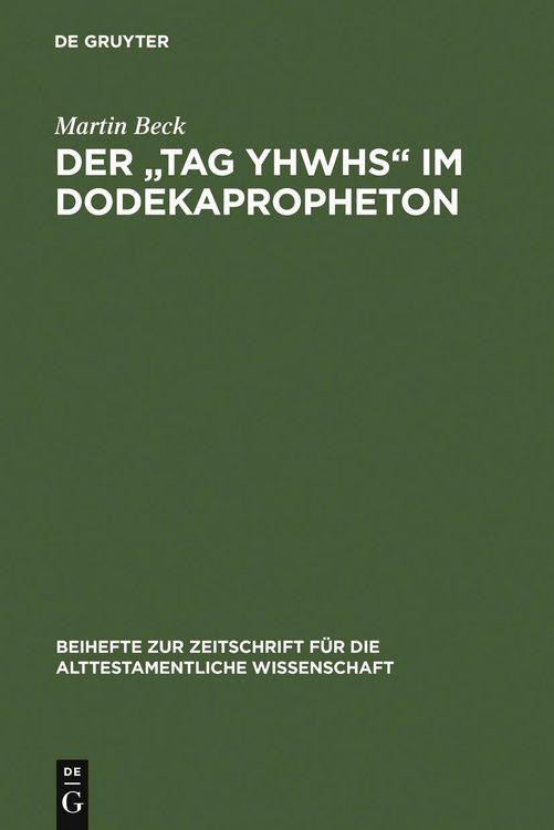 Produktbild: Der "Tag YHWHs" im Dodekapropheton