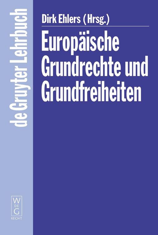 Produktbild: Europ&auml;ische Grundrechte und Grundfreiheiten