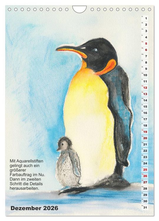 Produktbild: Mal mal mit Stiften (Wandkalender 2026 DIN A4 hoch), CALVENDO Monatskalender