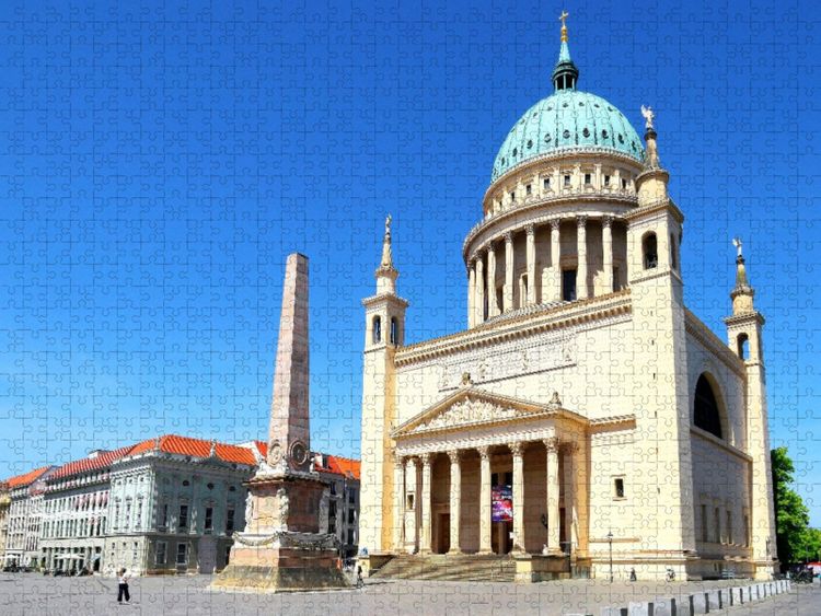 Produktbild: CALVENDO Puzzle Potsdam, Nikolaikirche und Obelisk am Alten Markt | 1000 Teile Lege-Gr&ouml;&szlig;e 64x48cm Foto-Puzzle f&uuml;r gl&uuml;ckliche Stunden