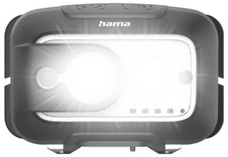 Produktbild: Hama LED-Stirnlampe "HL500-C", mit Akku, Kopflampe zum Joggen, Arbeiten, 4 Modi 00228609 Stirnlampe 120 g