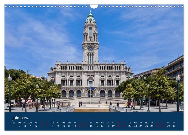 Produktbild: Porto - ville color&eacute;e sur le Douro (Calendrier mural 2026 DIN A3 vertical), CALVENDO calendrier mensuel