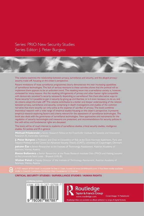 Produktbild: Surveillance, Privacy and Security