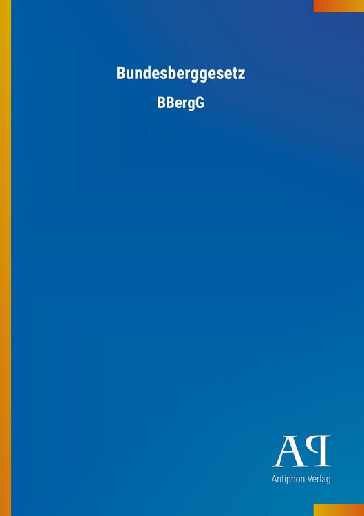 Produktbild: Bundesberggesetz