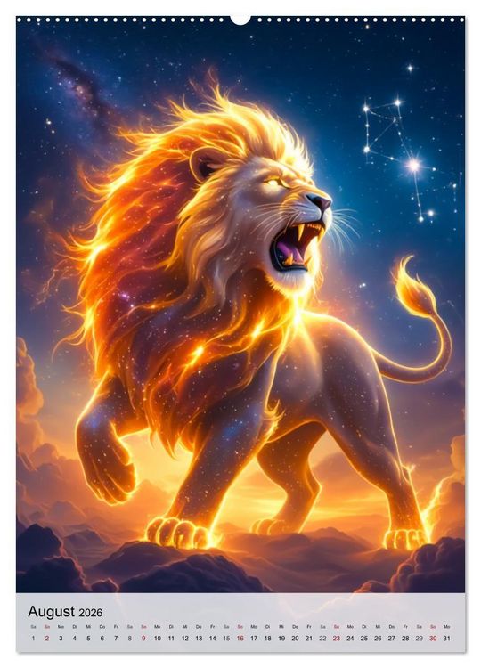 Produktbild: Der Mythos der Sternenzeichen - Sternenwesen des Zodiaks (hochwertiger Premium Wandkalender 2026 DIN A2 hoch), Kunstdruck in Hochglanz