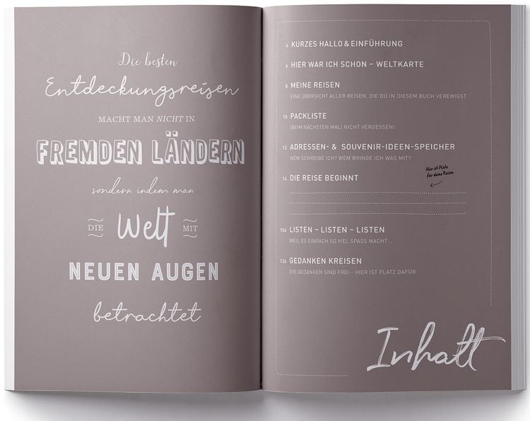 GuideMe Reisetagebuch Travel Memories „Weltenbummler“