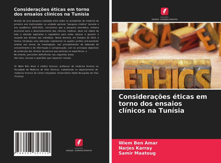 Produktbild: Considera&ccedil;&otilde;es &eacute;ticas em torno dos ensaios cl&iacute;nicos na Tun&iacute;sia