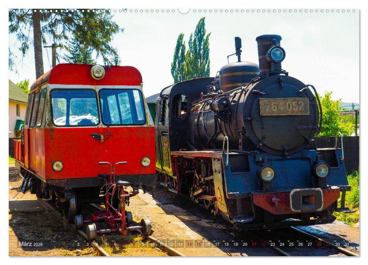 Produktbild: Waldbahnen in Rum&auml;nien - Die letzten Mocanitas (Wandkalender 2026 DIN A2 quer), CALVENDO Monatskalender