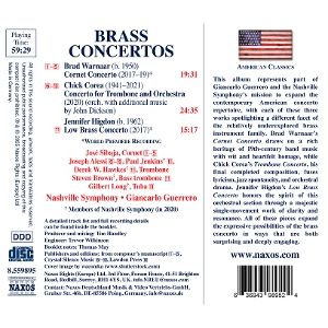 Produktbild: Corea/Higdon/Warnaar: Blechbl&auml;serkonzerte