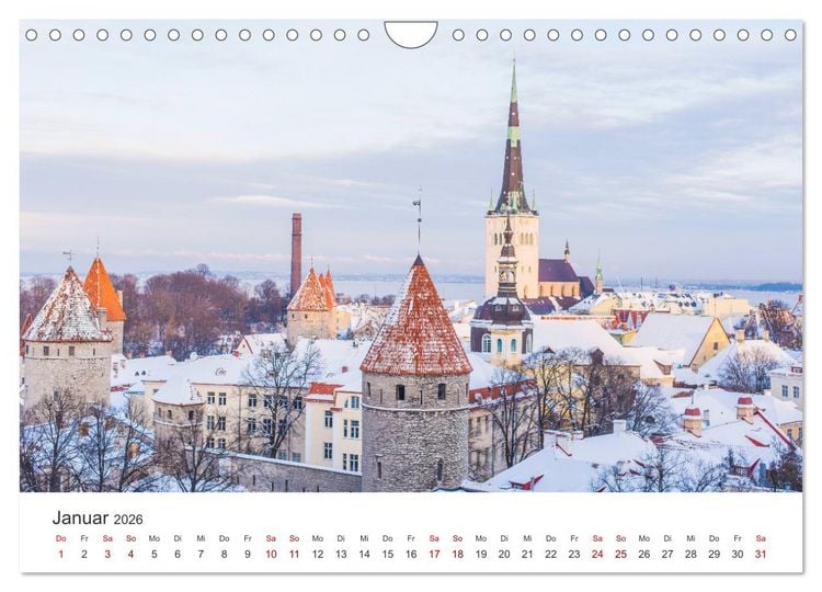 Produktbild: Tallinn - Eine Reise in die Hauptstadt Estlands. (Wandkalender 2026 DIN A4 quer), CALVENDO Monatskalender