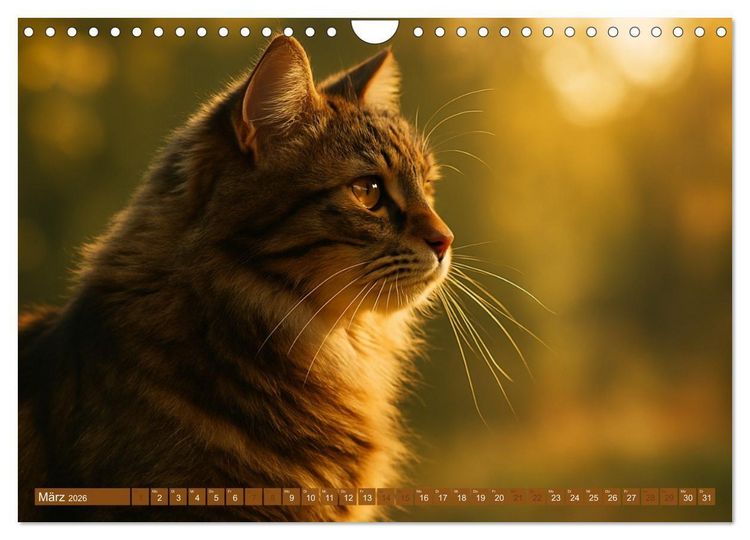 Produktbild: Katzenblicke &ndash; Eleganz und Anmut (Wandkalender 2026 DIN A4 quer), CALVENDO Monatskalender