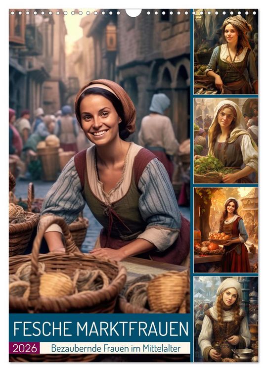 Produktbild: Fesche Marktfrauen (Wandkalender 2026 DIN A3 hoch), CALVENDO Monatskalender