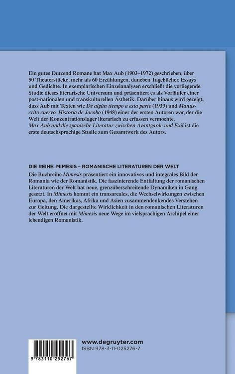 Produktbild: Max Aub und die spanische Literatur zwischen Avantgarde und Exil