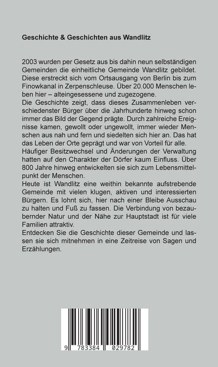 Produktbild: Geschichte & Geschichten aus Wandlitz