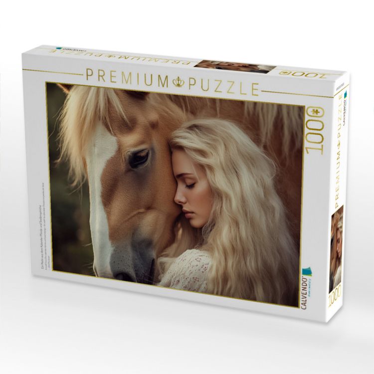 Produktbild: CALVENDO Puzzle Ein Motiv aus dem Kalender Pferde und Seelenspr&uuml;che | 1000 Teile Lege-Gr&ouml;&szlig;e 64x48cm Foto-Puzzle f&uuml;r gl&uuml;ckliche Stunden