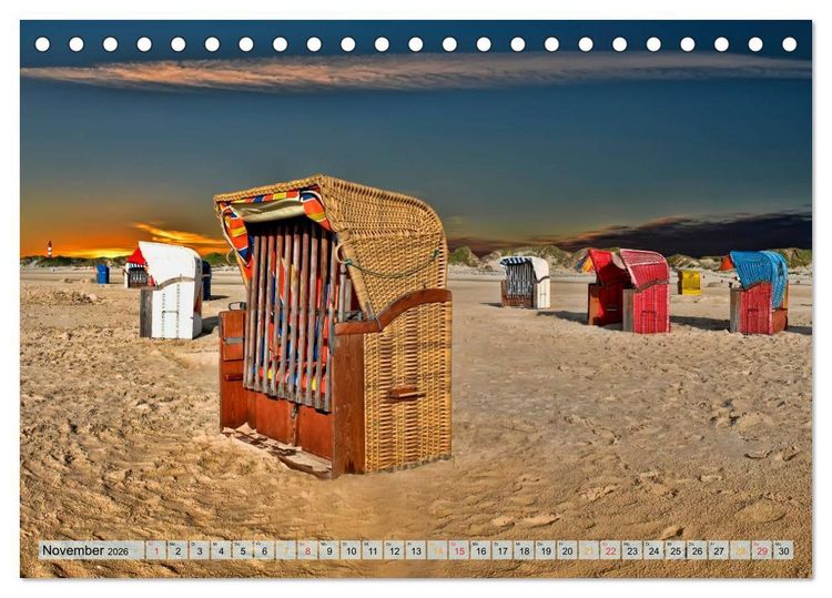 Produktbild: Strandvergn&uuml;gen - an Nordsee und Ostsee (Tischkalender 2026 DIN A5 quer), CALVENDO Monatskalender