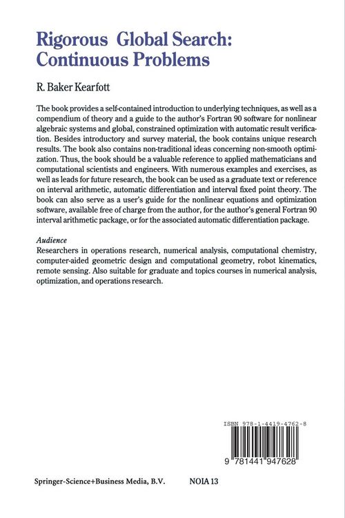 Produktbild: Rigorous Global Search: Continuous Problems