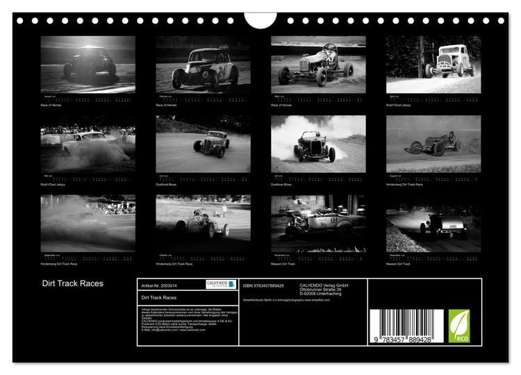 Produktbild: Dirt Track Races (Wandkalender 2026 DIN A4 quer), CALVENDO Monatskalender
