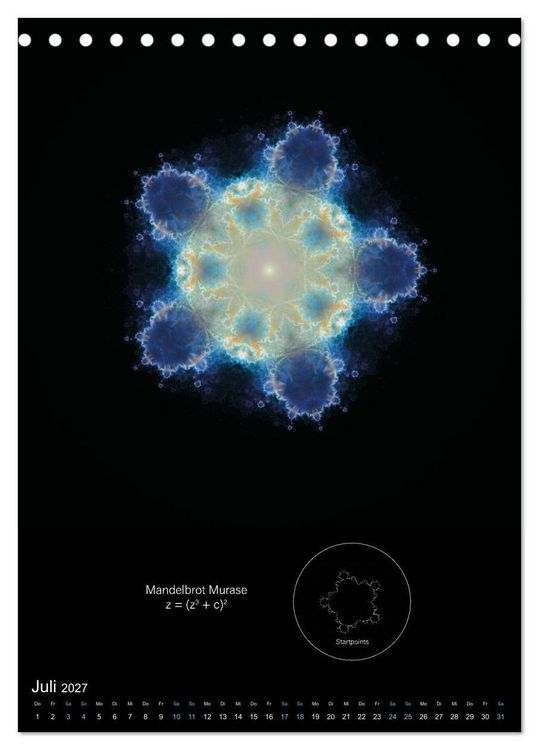 Produktbild: Buddhabrot fractal art (Tischkalender 2027 DIN A5 hoch), CALVENDO Monatskalender