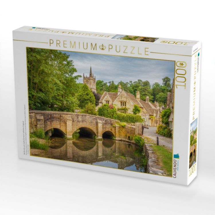 Produktbild: CALVENDO Puzzle Die Br&uuml;cke von Castle Combe in Wiltshire, England | 1000 Teile Lege-Gr&ouml;&szlig;e 64x48cm Foto-Puzzle f&uuml;r gl&uuml;ckliche Stunden
