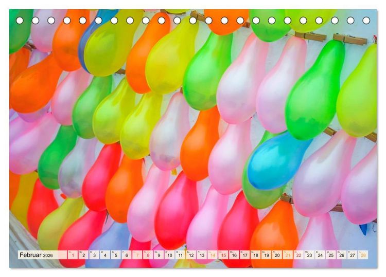Produktbild: Mein sch&ouml;ner bunter Luftballon (Tischkalender 2026 DIN A5 quer), CALVENDO Monatskalender