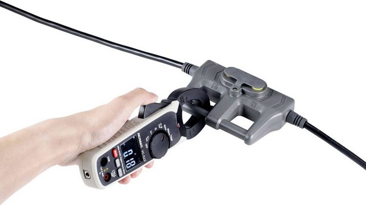 Produktbild: VOLTCRAFT CAA-1L 16 Messadapter Kaltger&auml;te-Stecker C20 - Kaltger&auml;te-Buchse C19 Dunkelgrau