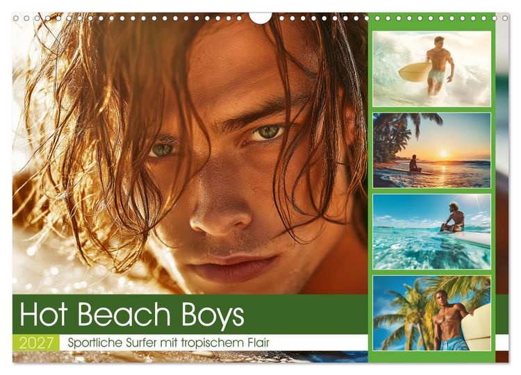 Produktbild: Hot Beach Boys (Wandkalender 2027 DIN A3 quer), CALVENDO Monatskalender