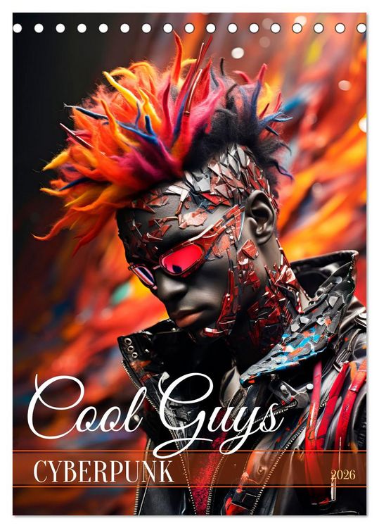 Produktbild: CYBERPUNK Cool guys (Desk Calendar 2026 DIN A5 portrait), CALVENDO 12 Month DeskCalendar