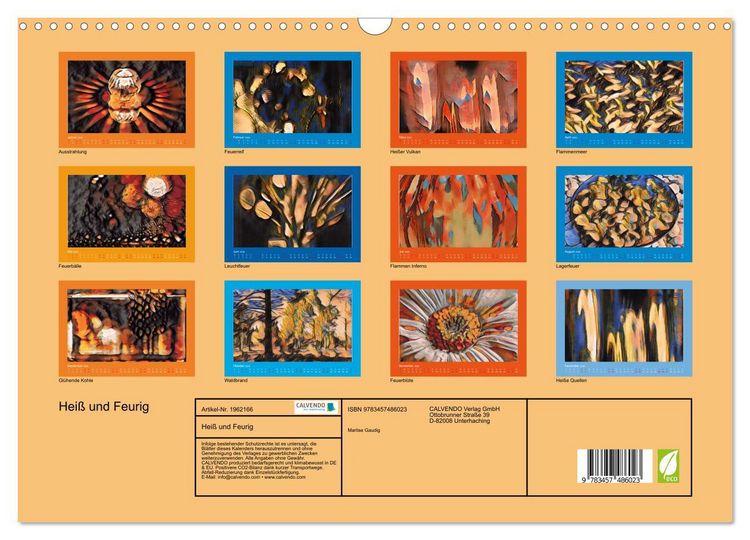 Produktbild: Hei&szlig; und Feurig (Wandkalender 2026 DIN A3 quer), CALVENDO Monatskalender