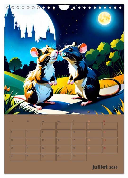 Produktbild: Les fables illustr&eacute;es (Calendrier mural 2026 DIN A4 horizontal), CALVENDO calendrier mensuel
