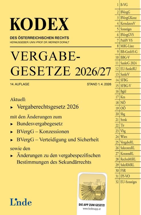 Produktbild: KODEX Vergabegesetze 2026/27