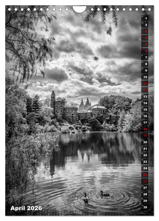 Produktbild: NEW YORK CITY Monochrome Stadtansichten (Wandkalender 2026 DIN A4 hoch), CALVENDO Monatskalender