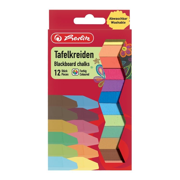 Produktbild: Herlitz Tafelkreide 12er Set farbig