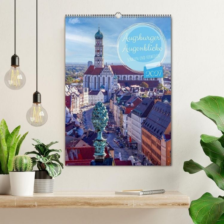 Produktbild: Augsburger Augenblicke - Schauen und Verweilen (Wandkalender 2027 DIN A2 hoch), CALVENDO Monatskalender