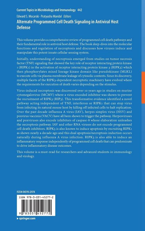 Produktbild: Alternate Programmed Cell Death Signaling in Antiviral Host Defense