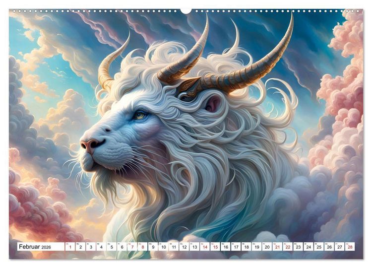 Produktbild: Wolkenkreaturen (hochwertiger Premium Wandkalender 2026 DIN A2 quer), Kunstdruck in Hochglanz