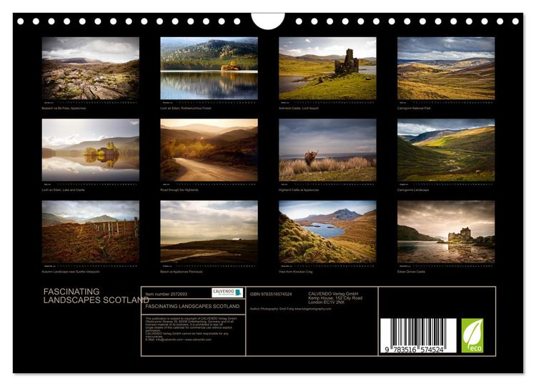 Produktbild: FASCINATING LANDSCAPES SCOTLAND (Wall Calendar 2026 DIN A4 landscape), CALVENDO 12 Month Wall Calendar