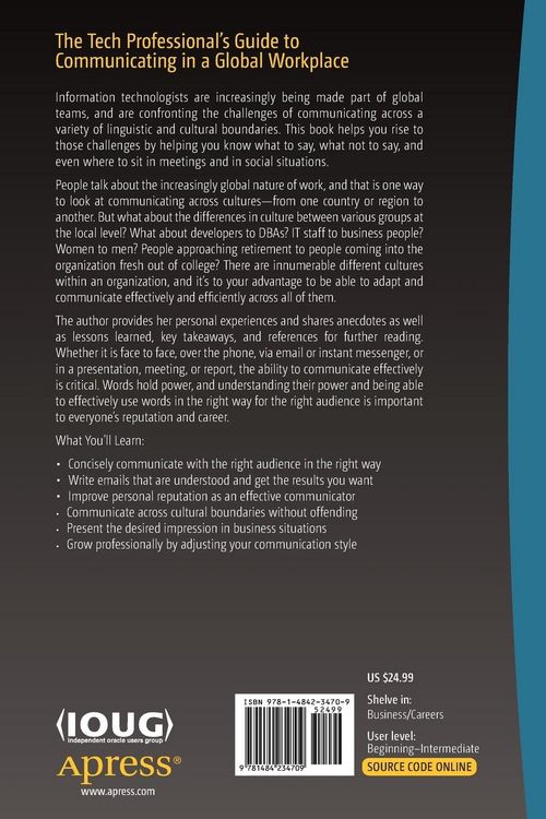 Produktbild: The Tech Professional's Guide to Communicating in a Global Workplace