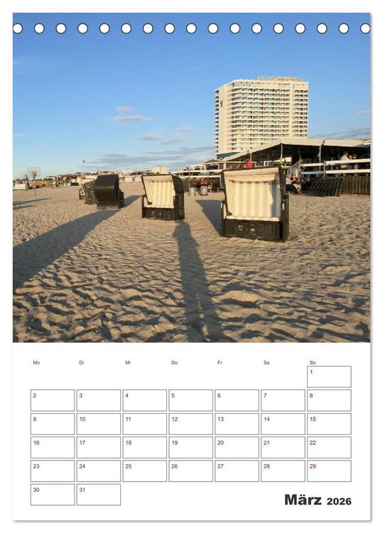 Produktbild: Warnem&uuml;nde Urlaub f&uuml;r zu Hause (Tischkalender 2026 DIN A5 hoch), CALVENDO Monatskalender