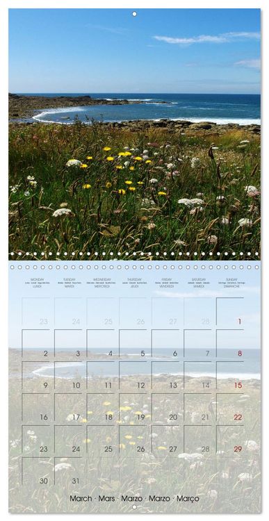 Produktbild: BRETAGNE - &Eacute;vasion au c&oelig;ur de la c&ocirc;te bretonne (Calendrier mural carr&eacute; 2026 30x30 cm) Calendrier double avec une page pour vos prises de notes