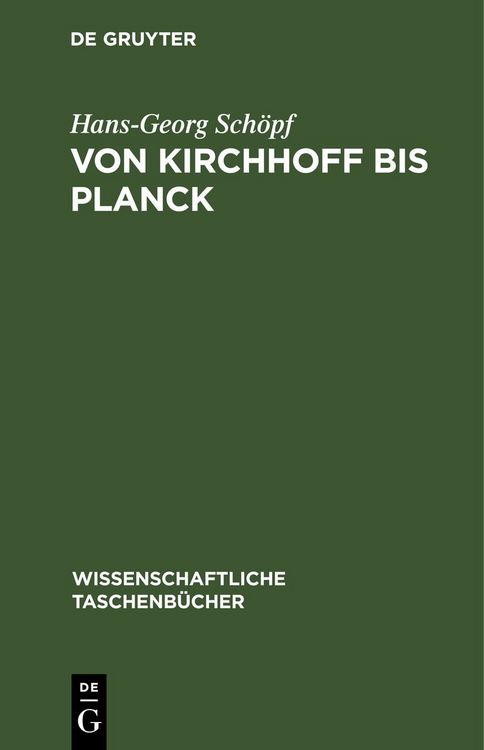 Produktbild: Von Kirchhoff bis Planck